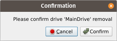 Confirm Drive Removal Dialog