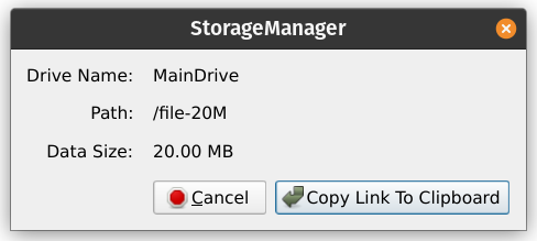 Copy Link Dialog (Single File)