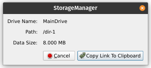 Copy Link Dialog (Single Folder)