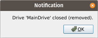 Drive Removed Notification